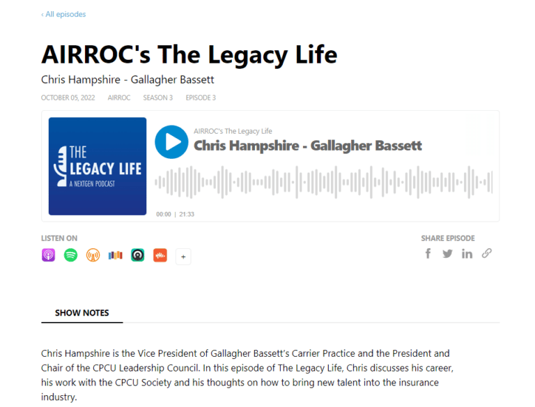 AIRROC's The Legacy Life