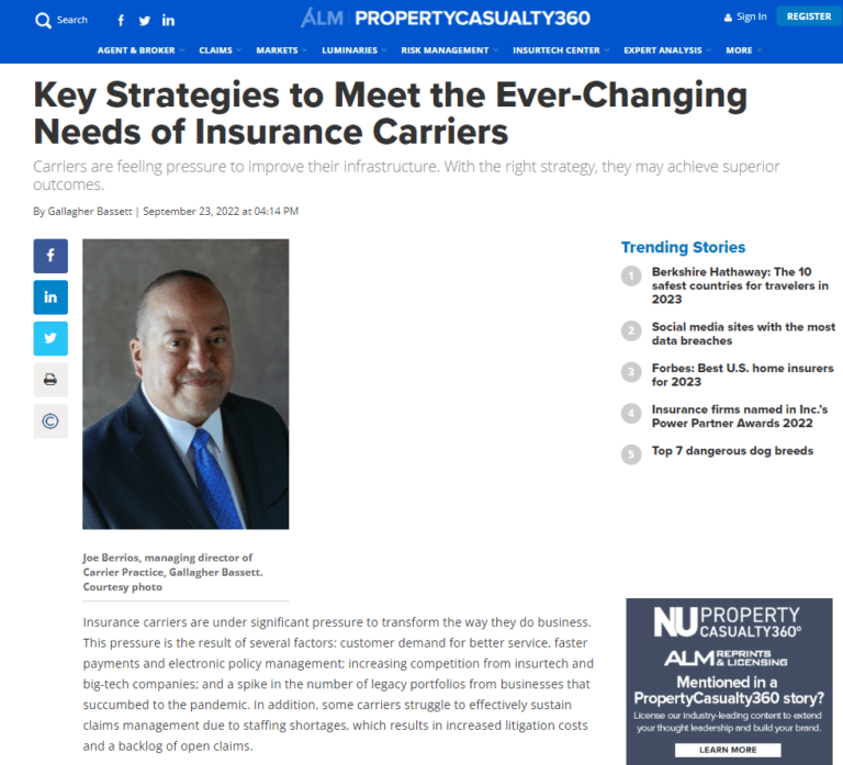 Key Strategies to Meet the Ever-Changing Needs of Insurance Carriers