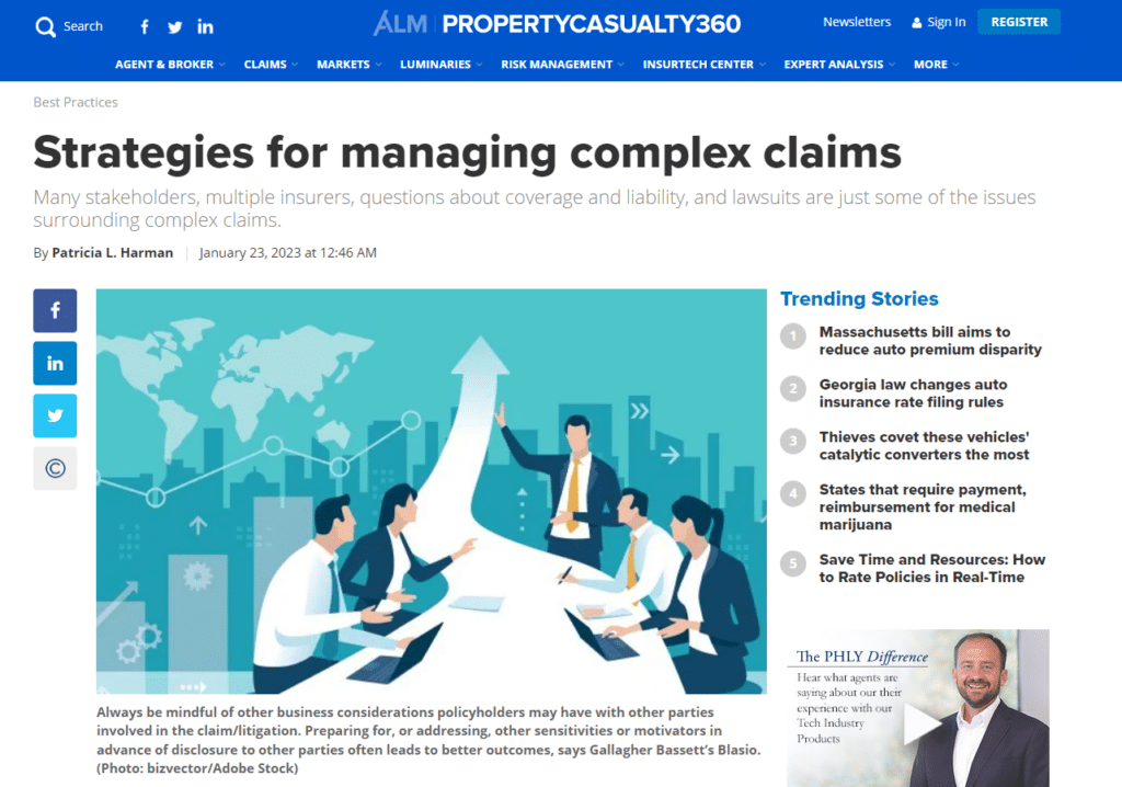Key strategies for managing complex claims