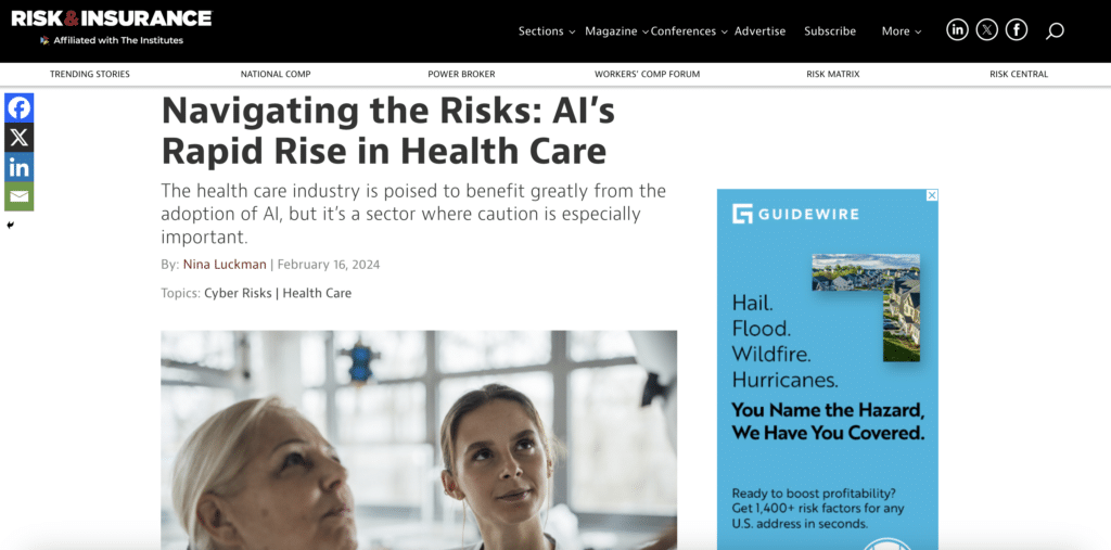 Navigating the Risks, AI's Rapid Rise in Healthcare - Gallagher Bassett
