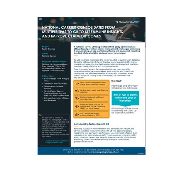 GB_Case study_National Carrier Streamlines Insights and Claims Outcomes with GB